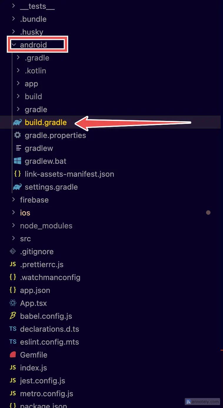 Project-level build.gradle file open in an editor showing the dependencies block with google-services classpath added